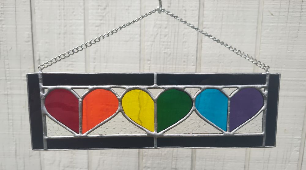 Triple Rainbow Hearts